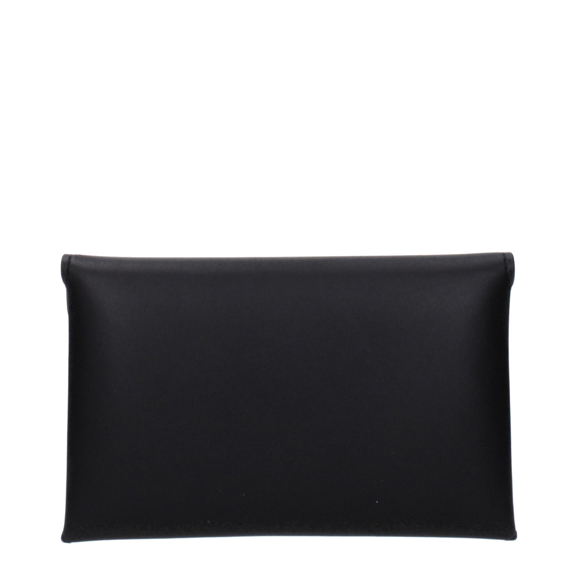Black Leather Clutch Bag