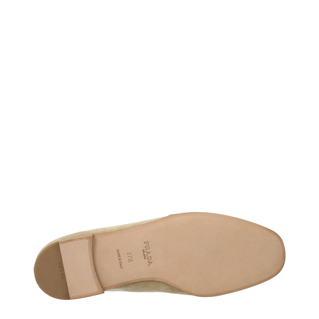 Beige Leather Slip-On Loafers