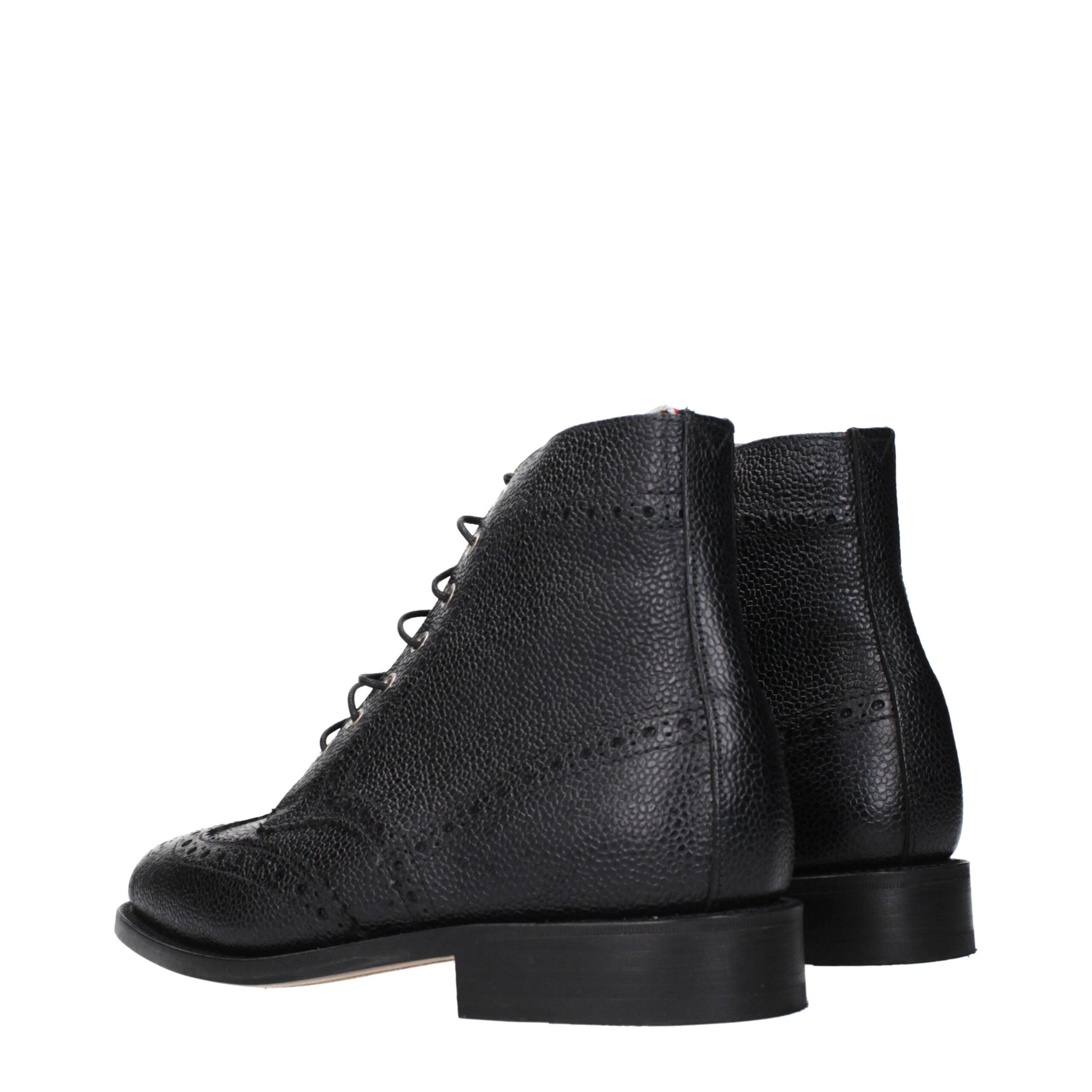 Black Leather Ankle Boots