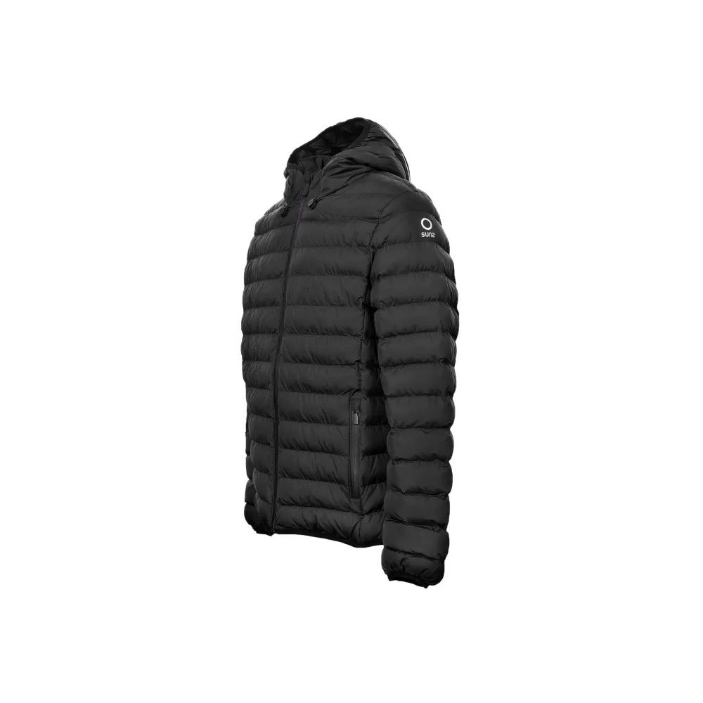 Black Polyester Men's Quilted Jacket