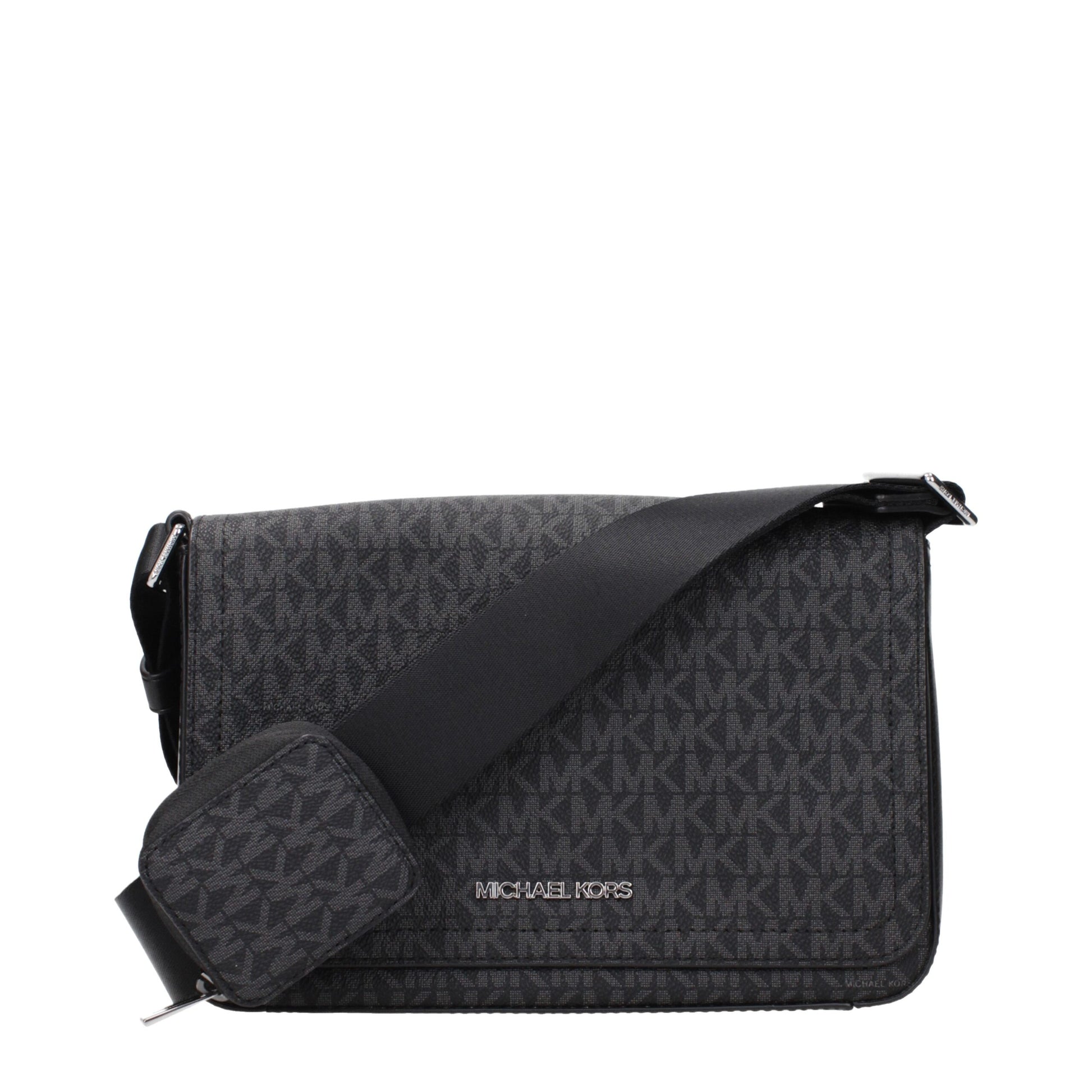 Black Fabric Crossbody Bag