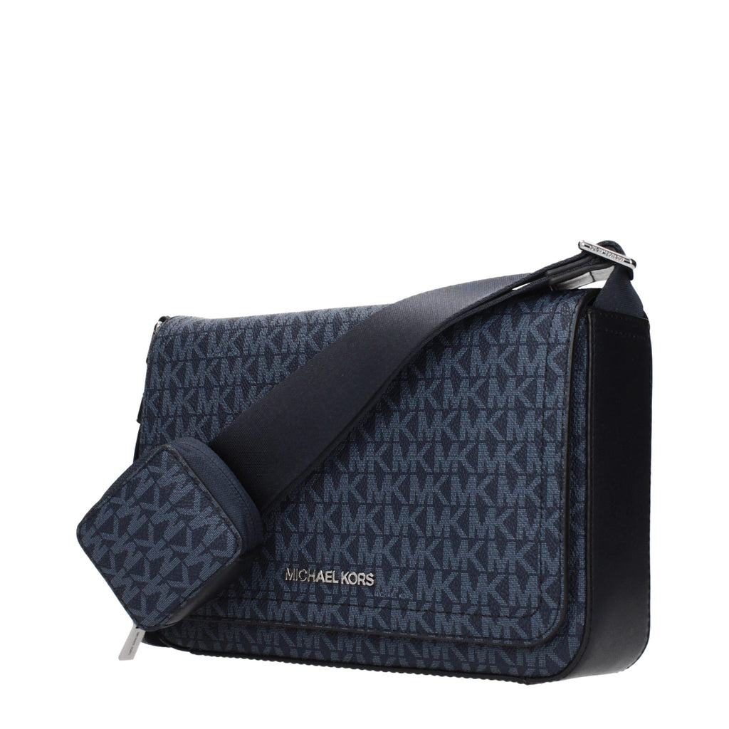 Blue Fabric Crossbody Bag