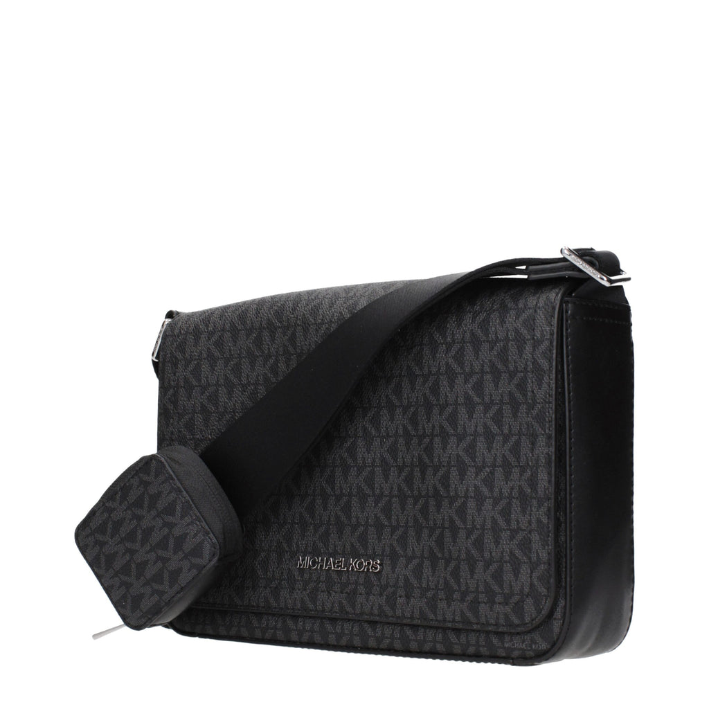 Black Fabric Crossbody Bag
