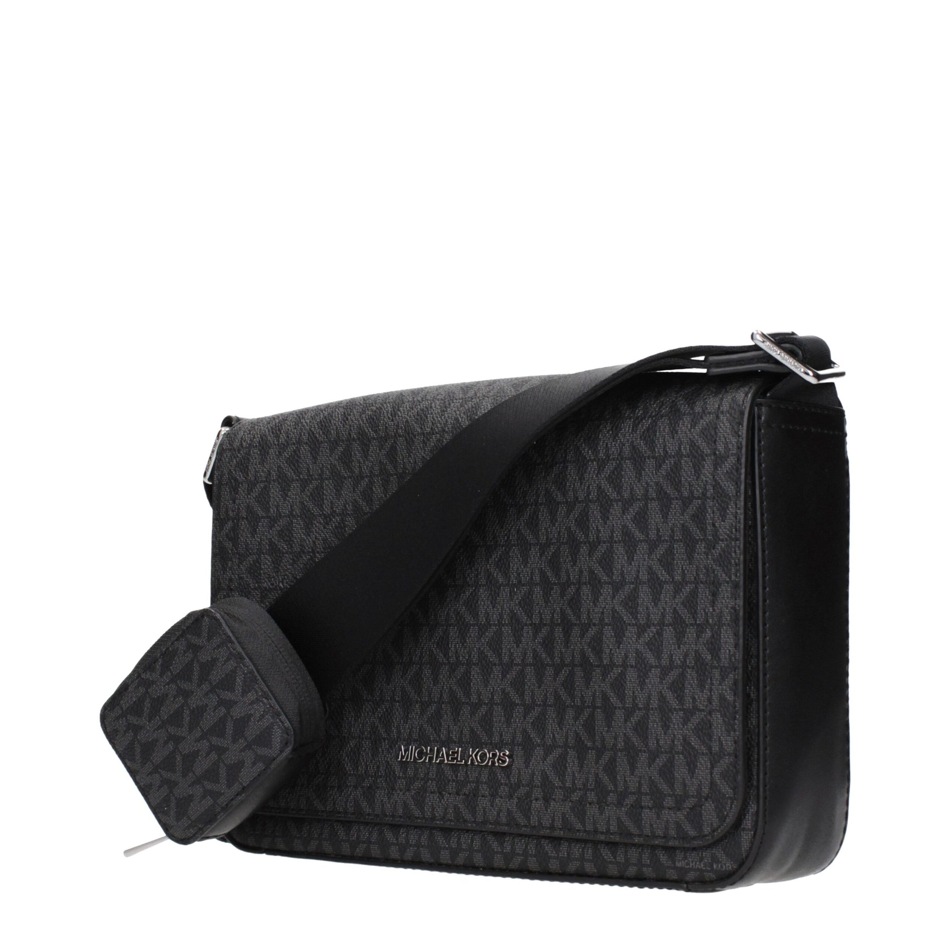 Black Fabric Crossbody Bag