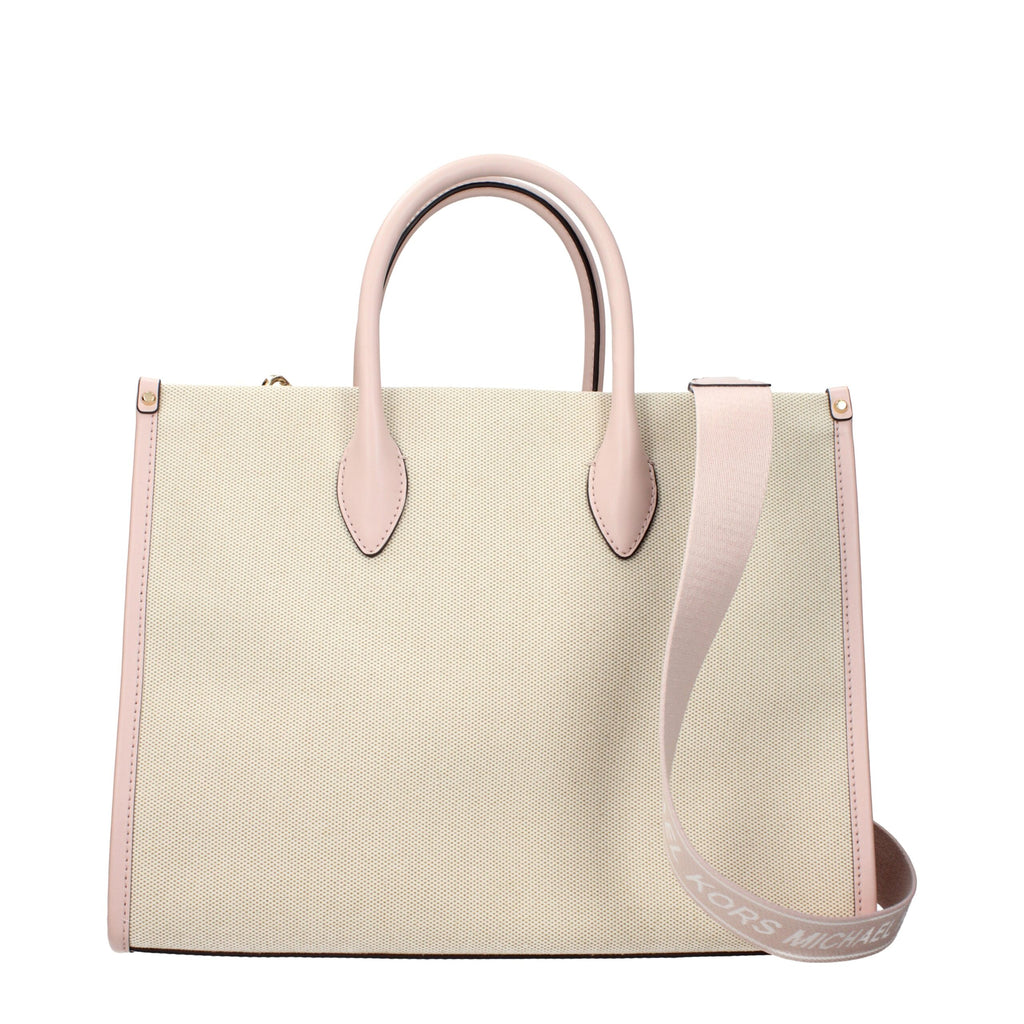 Beige Fabric Handbag