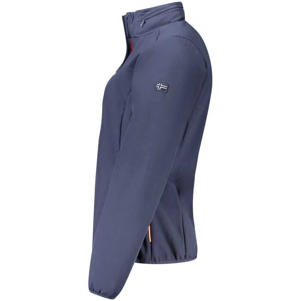 Blue Polyester Jackets & Coat