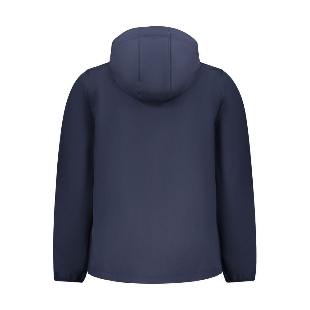 Blue Polyester Men's Jacket