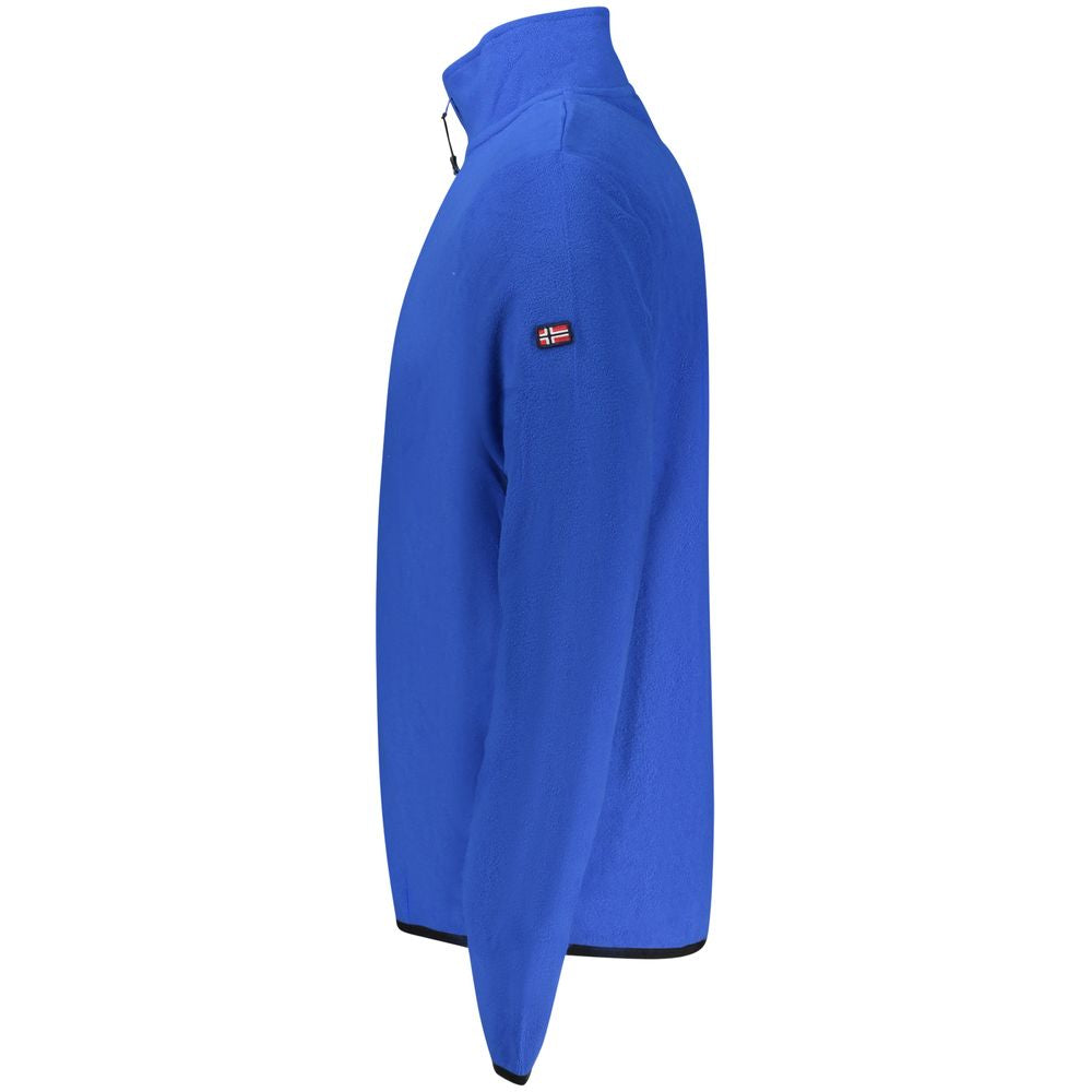 Blue Polyester Men Sweater