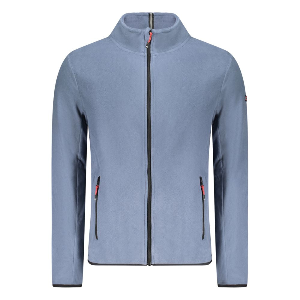 Blue Polyester Men Sweater