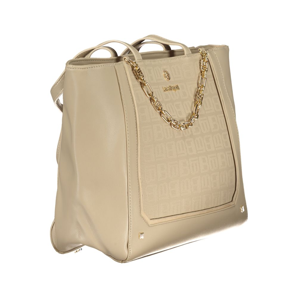 Beige PVC Women Handbag