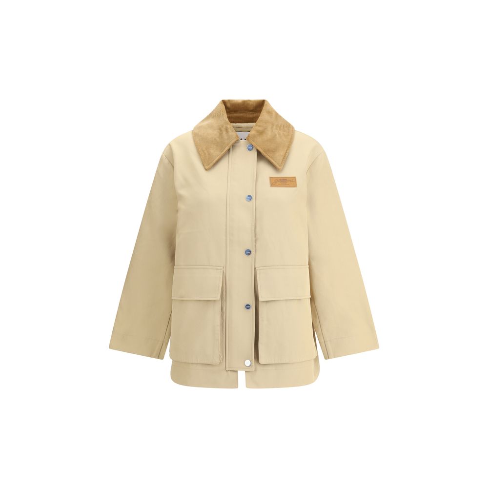 Beige Cotton Coat