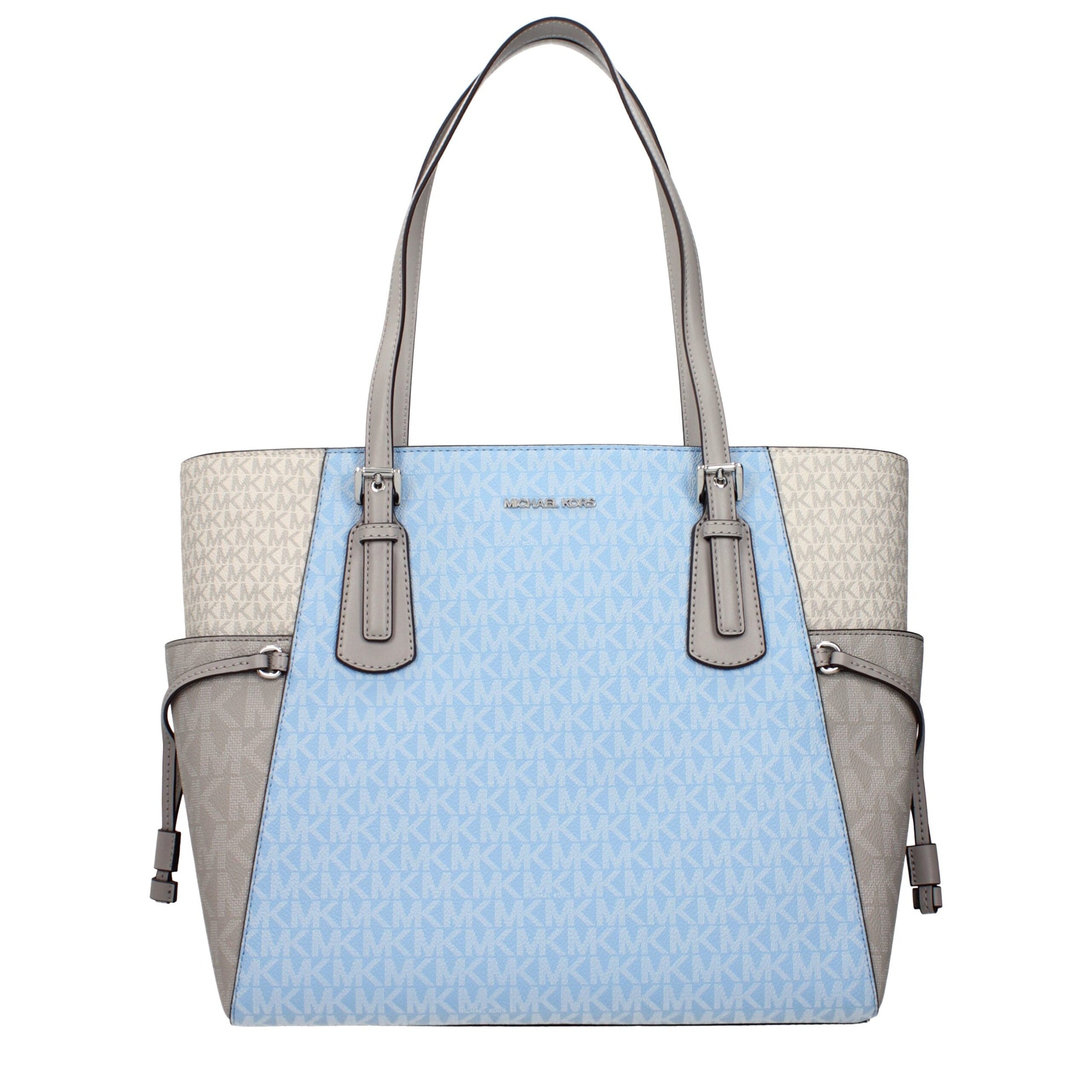 Light Blue Fabric Shoulder Bag