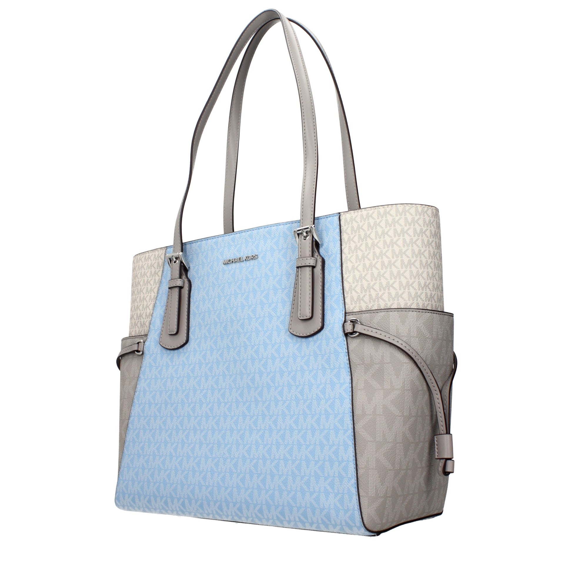 Light Blue Fabric Shoulder Bag