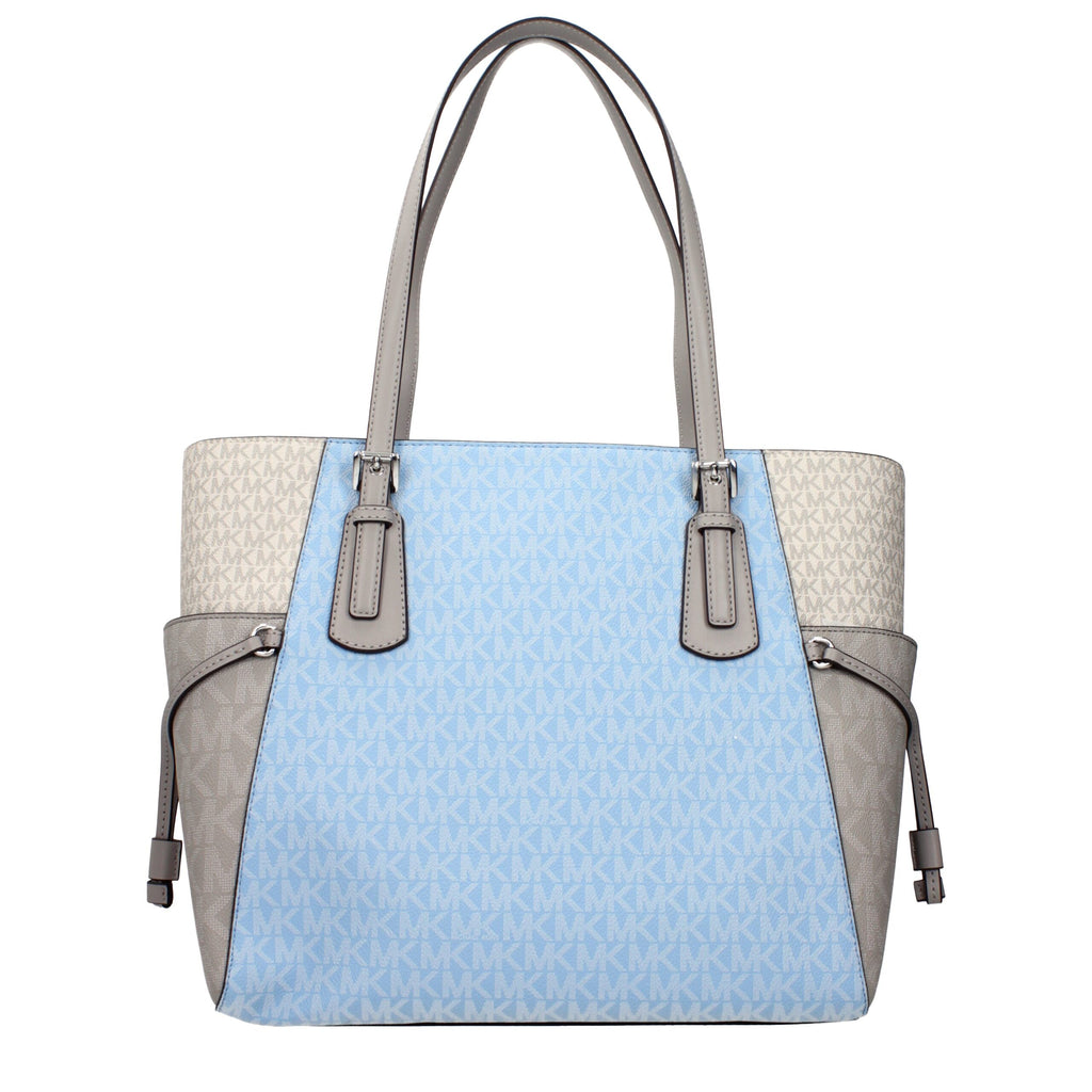Light Blue Fabric Shoulder Bag