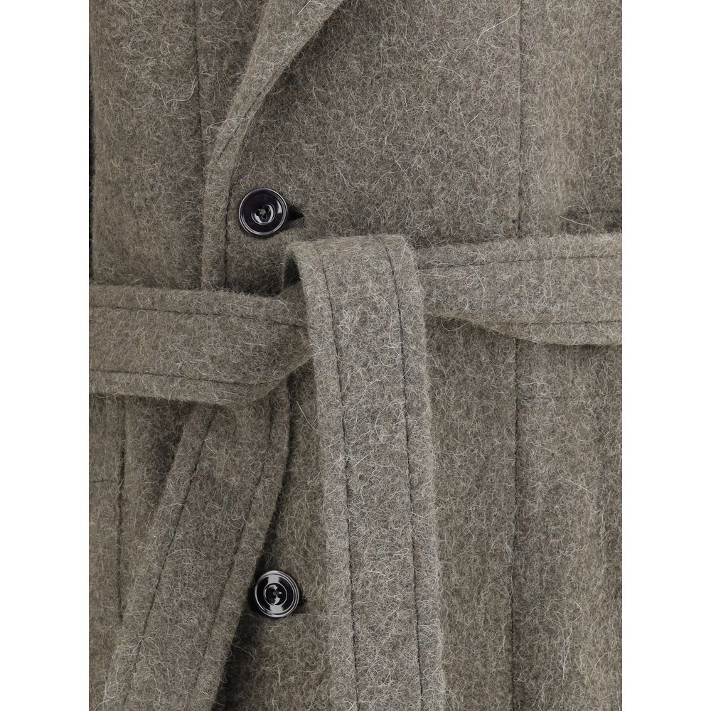 Bicolor Wool Coat