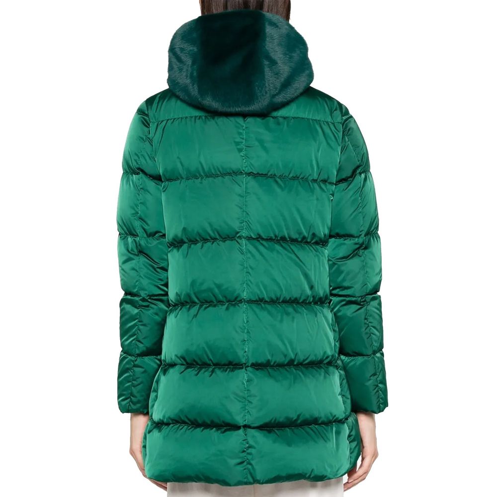 Green Polyester Coat