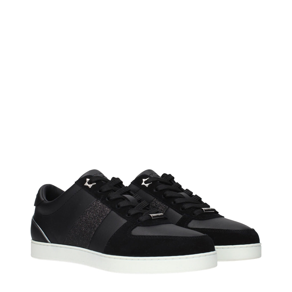 Black Leather Low Top Sneakers