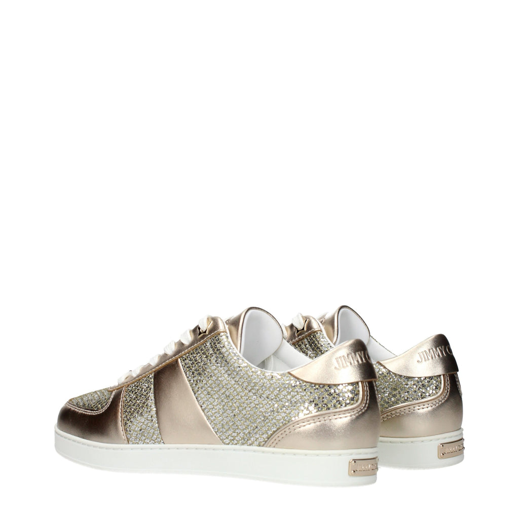 Gold Leather Sneakers