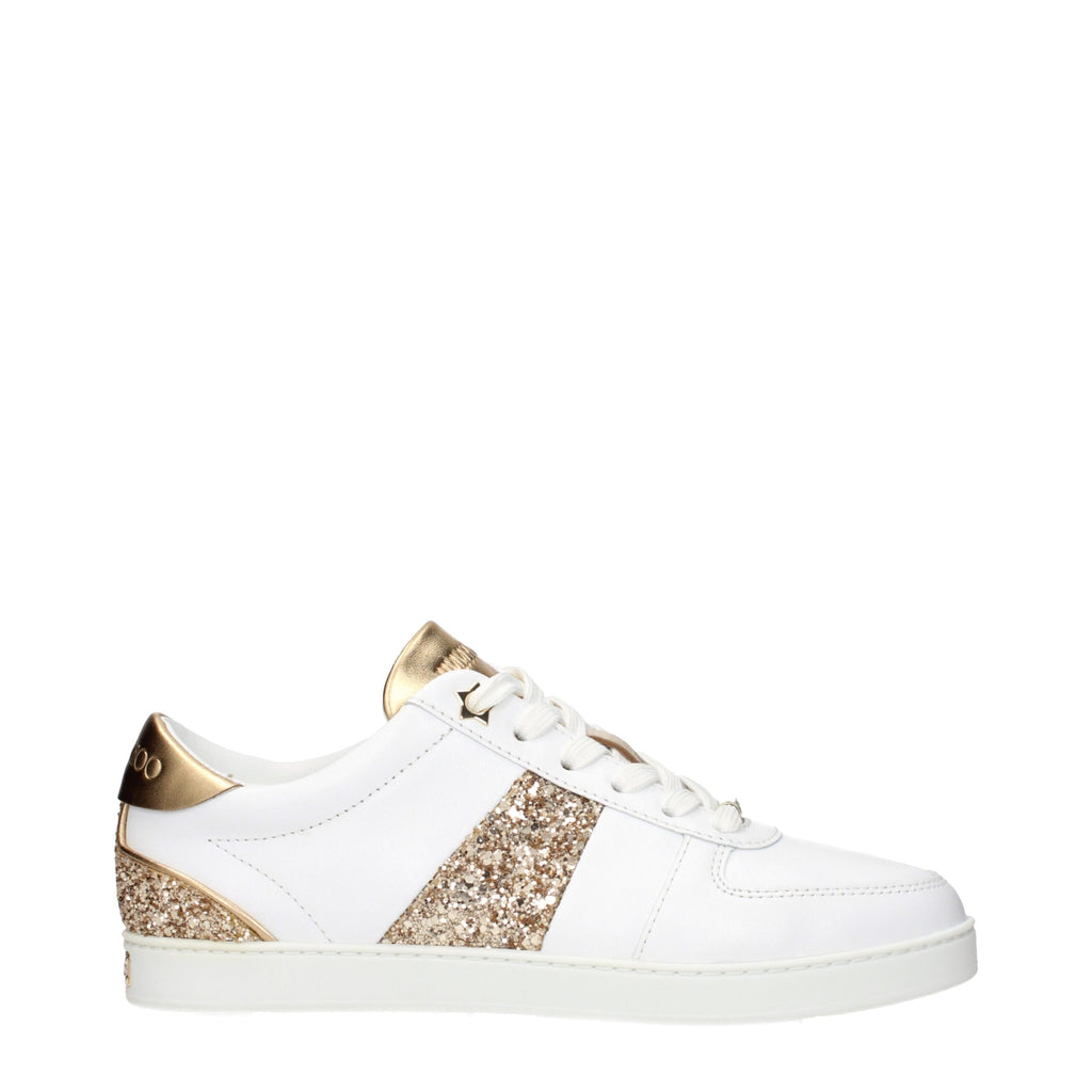 White Leather Low Top Sneakers