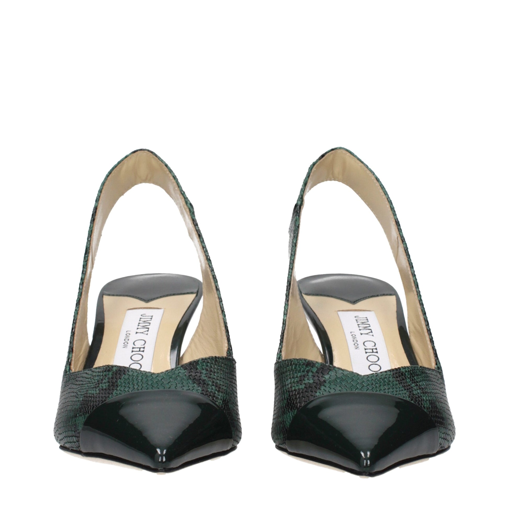 Green Leather High Heel Pumps