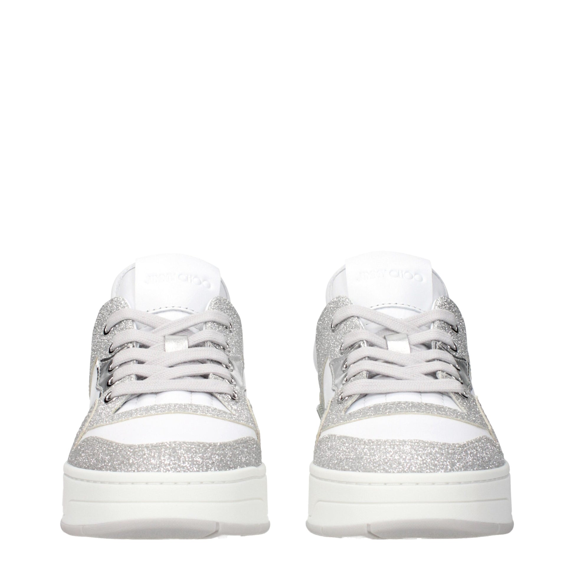 White Leather Low Top Sneakers