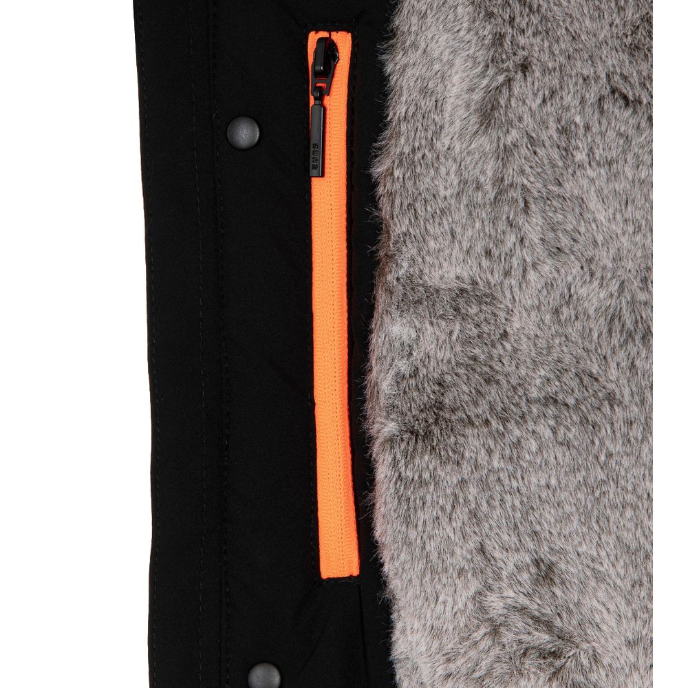 Black Polyester Jackets & Coat