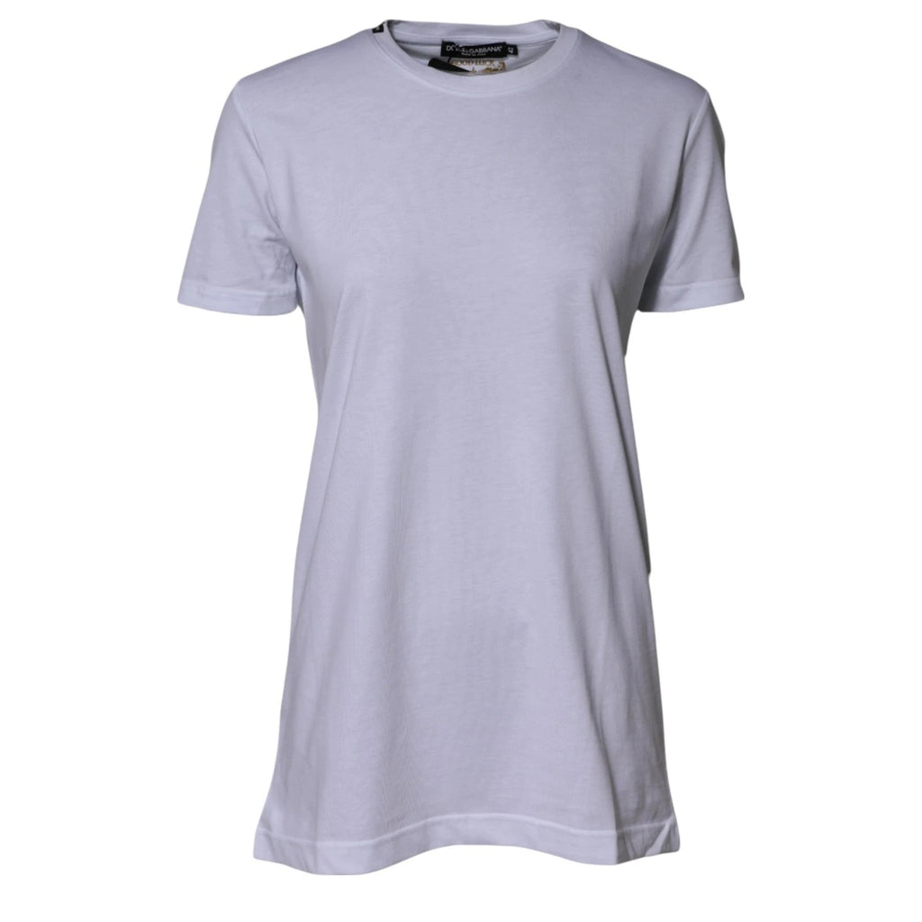 White Cotton Goodluck 2023 Crew Neck T-shirt