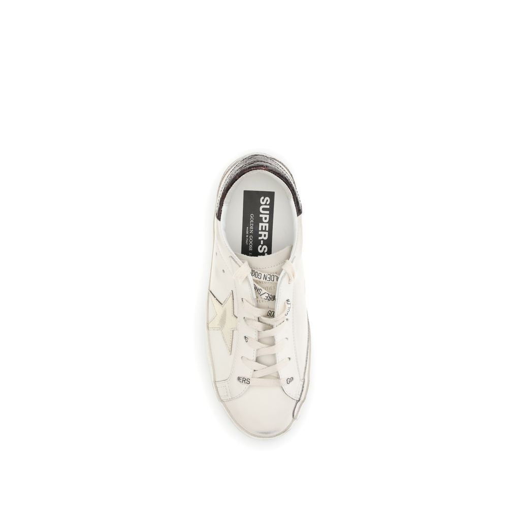 White Calf Leather Bos Taurus Low Top Sneakers