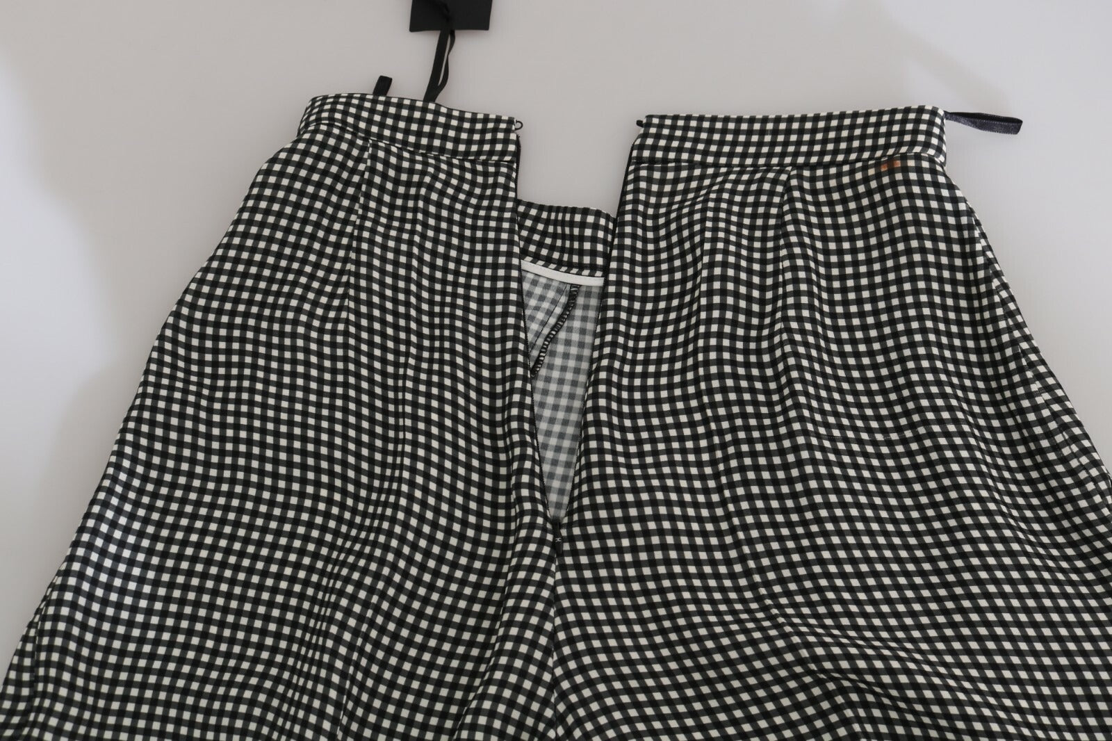 Black and White Checkere Stretch Skirt