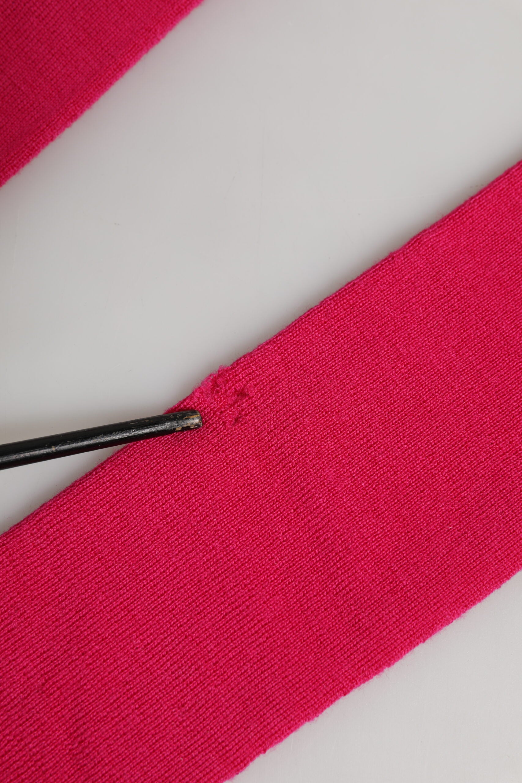 Pink Wool Fingerless Elbow Length Mitten Gloves