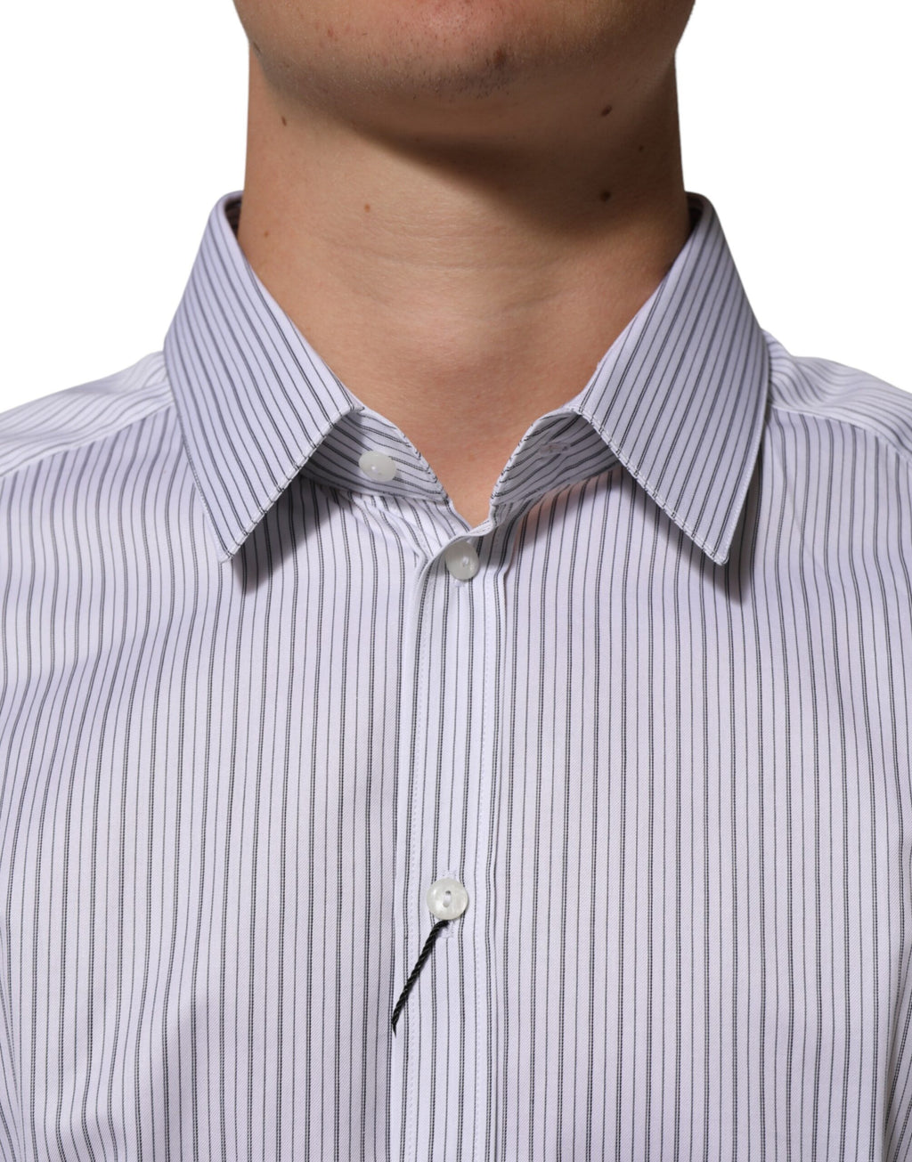 White Stripes Cotton Men GOLD Dress Shirt