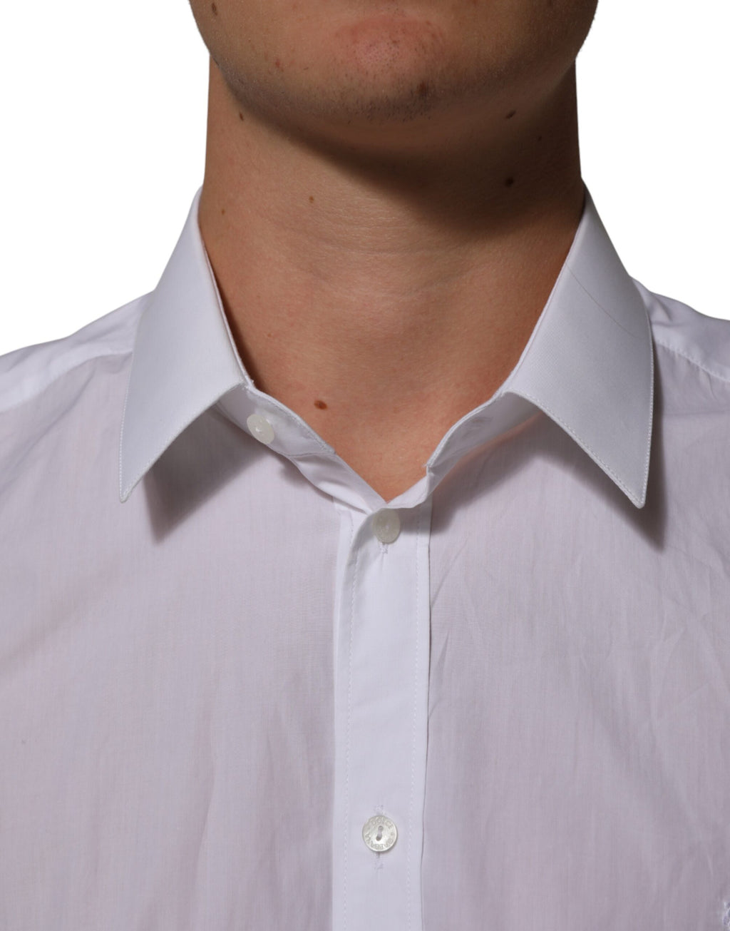 White Cotton Collared Men MARTINI Dress Shirt
