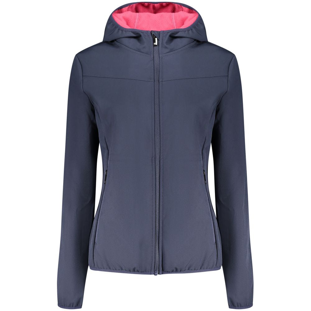 Blue Polyester Women Jacket