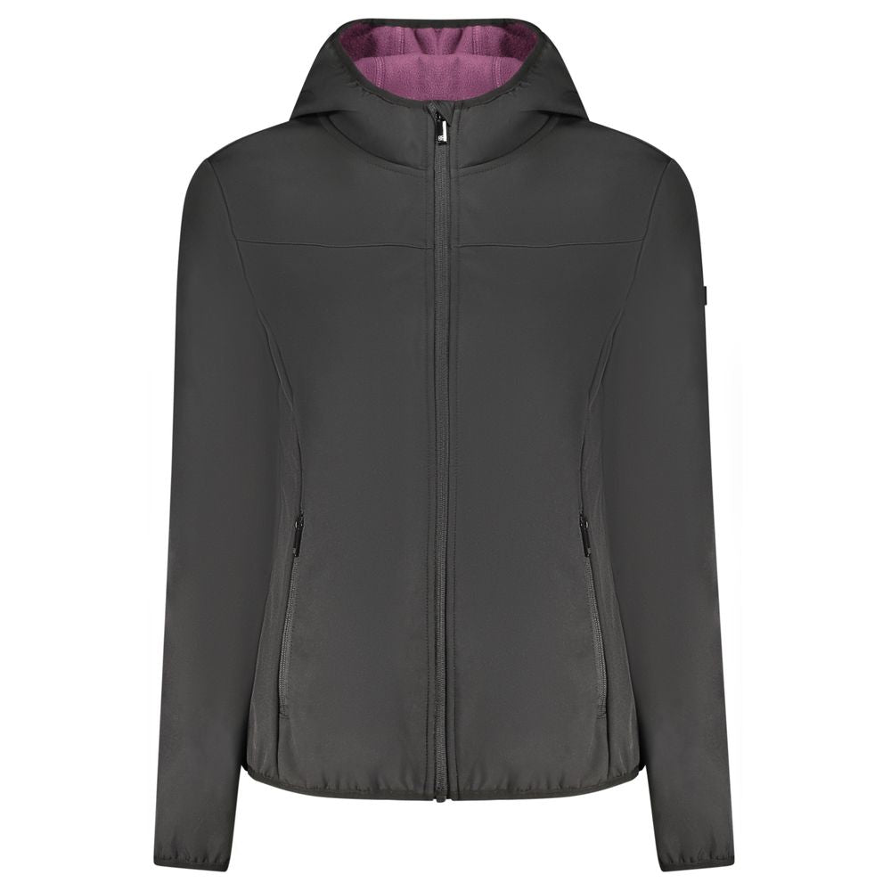 Black Polyester Women Jacket