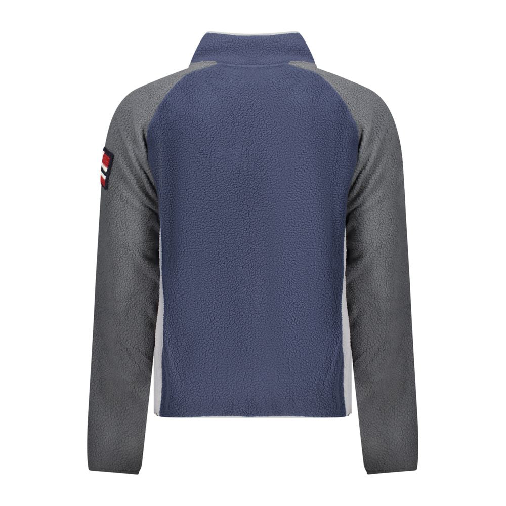 Blue Polyester Men Sweater