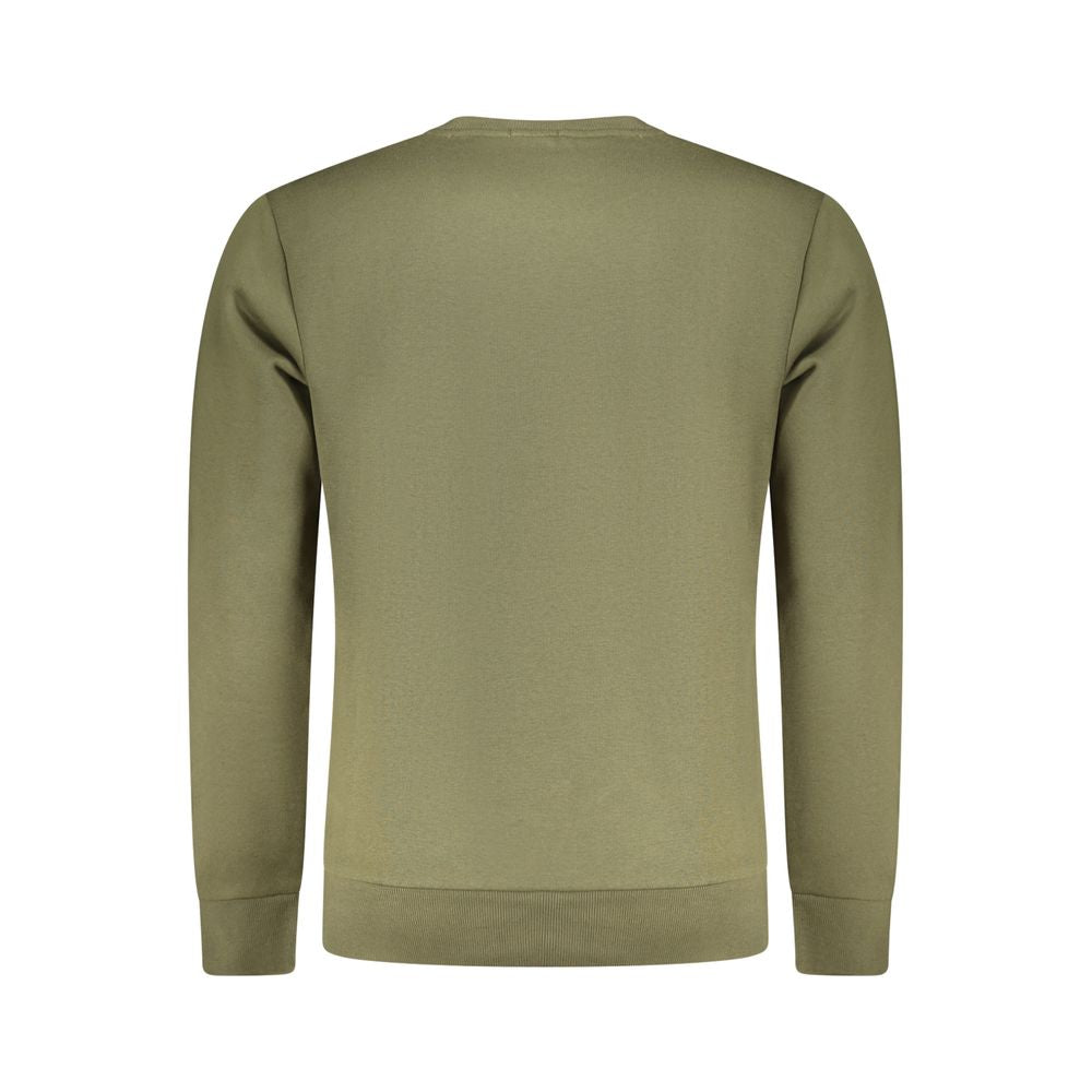 Green Cotton Men Sweater