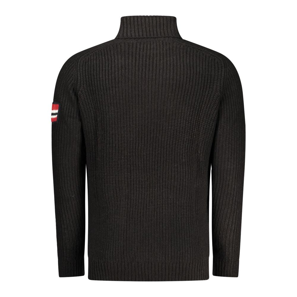 Black Wool Men Sweater