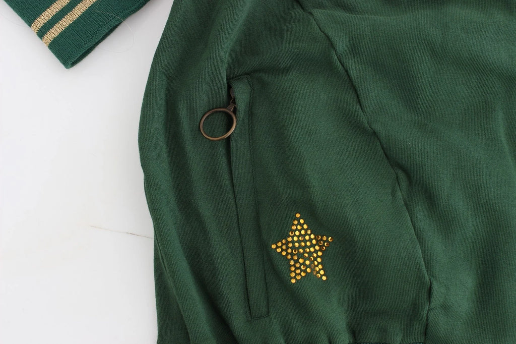 Green Mock Zip Cardigan Sweatshirt Sweater Jacket