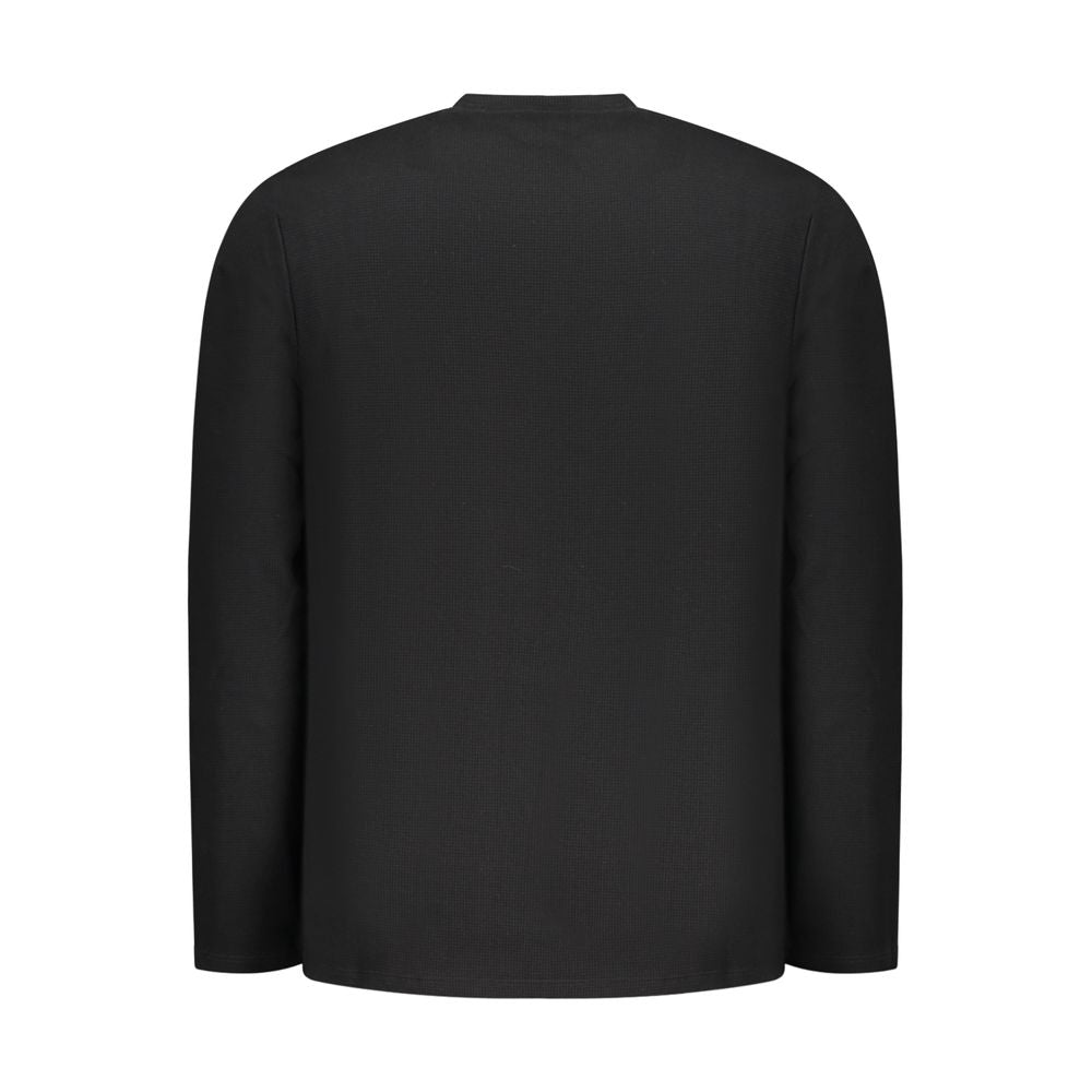 Black Cotton Men Sweater