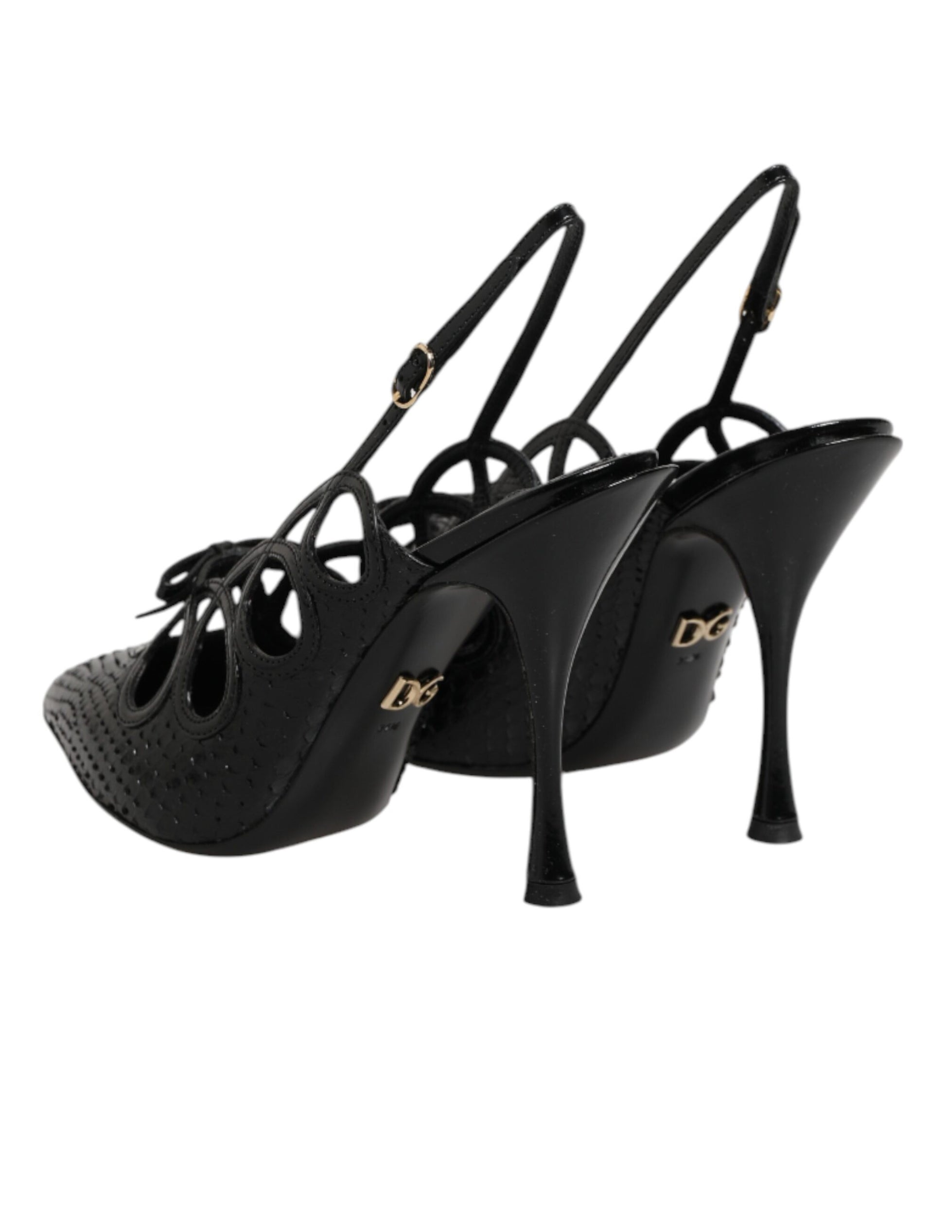 Leather High Heels Slingback Shoes