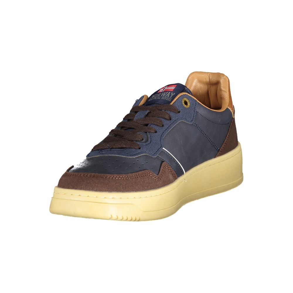 Blue Polyester Men Sneaker