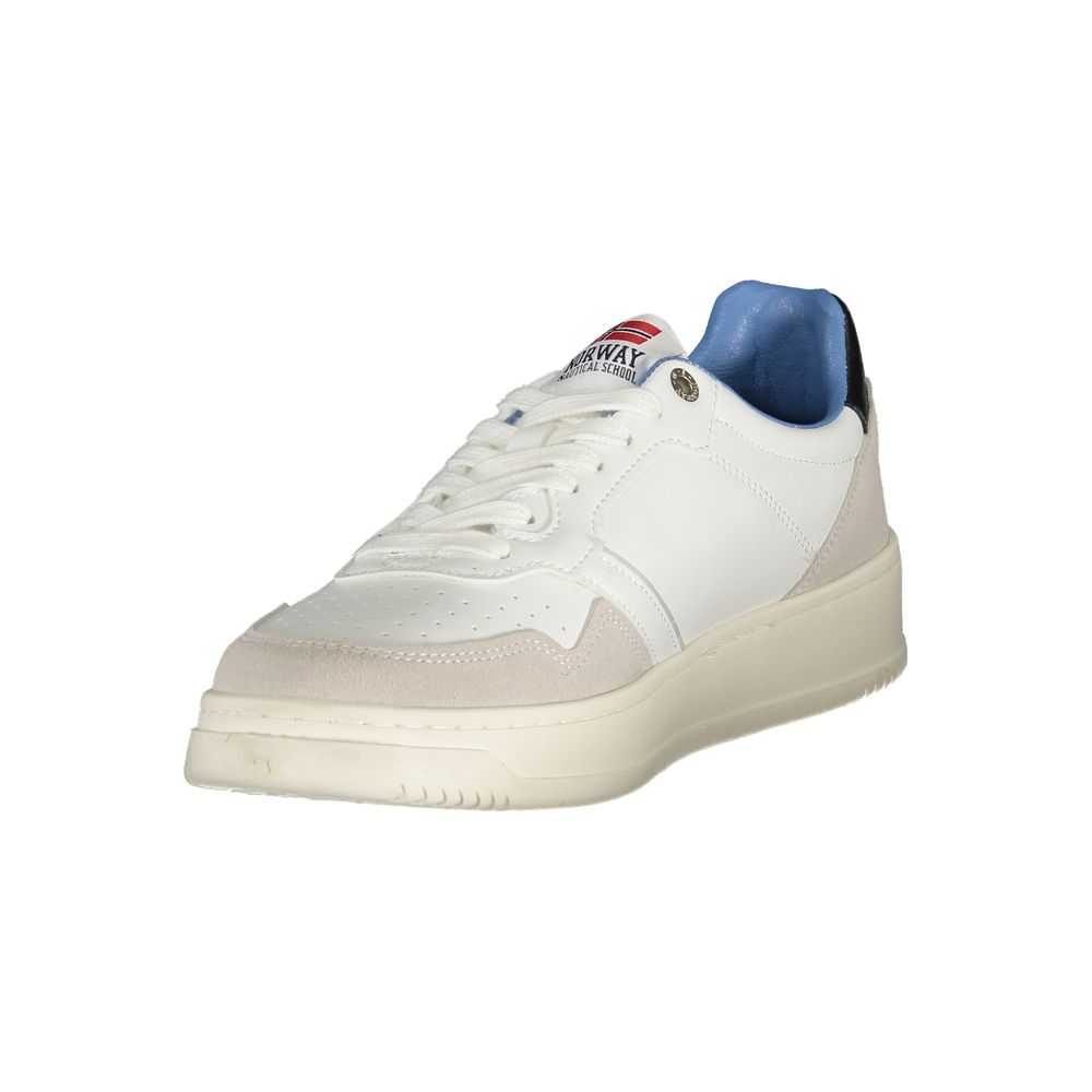 White Polyester Men Sneaker