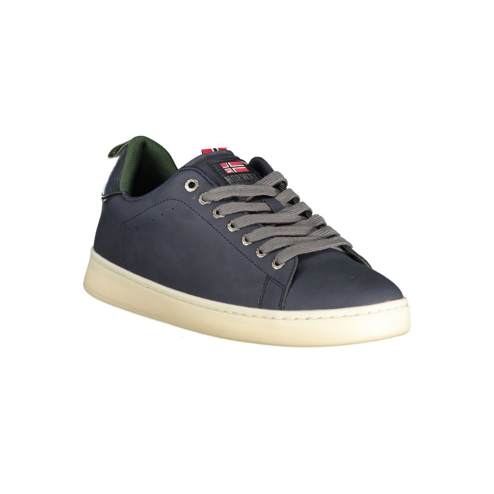 Blue Polyester Men Sneaker