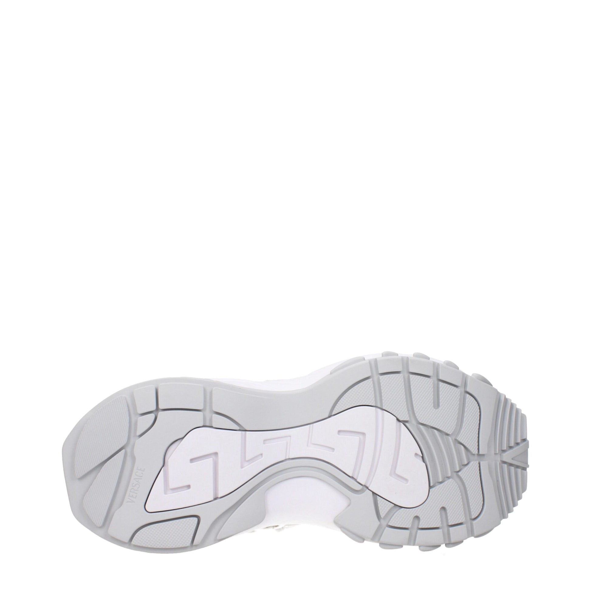 White Fabric Chunky Sneakers