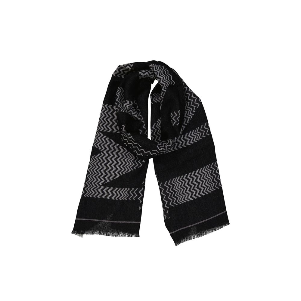 Black Virgin Wool Scarf
