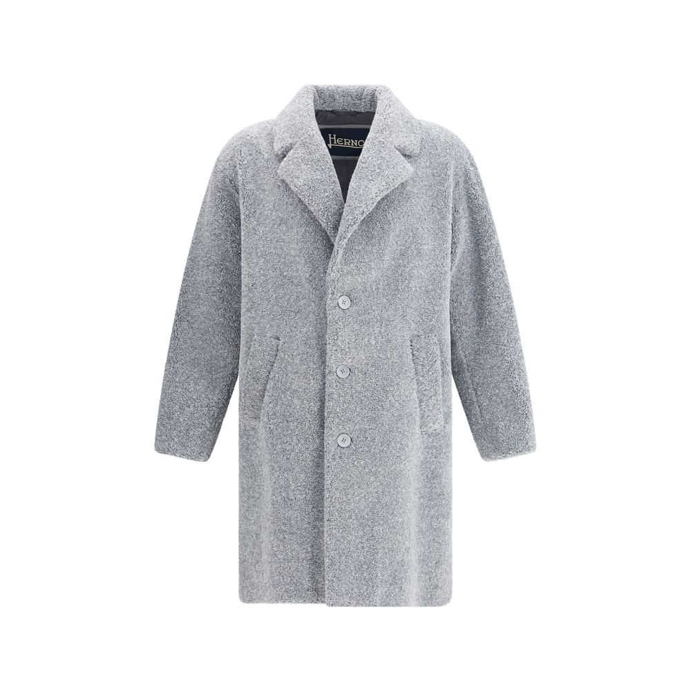 Gray Polyester Coat
