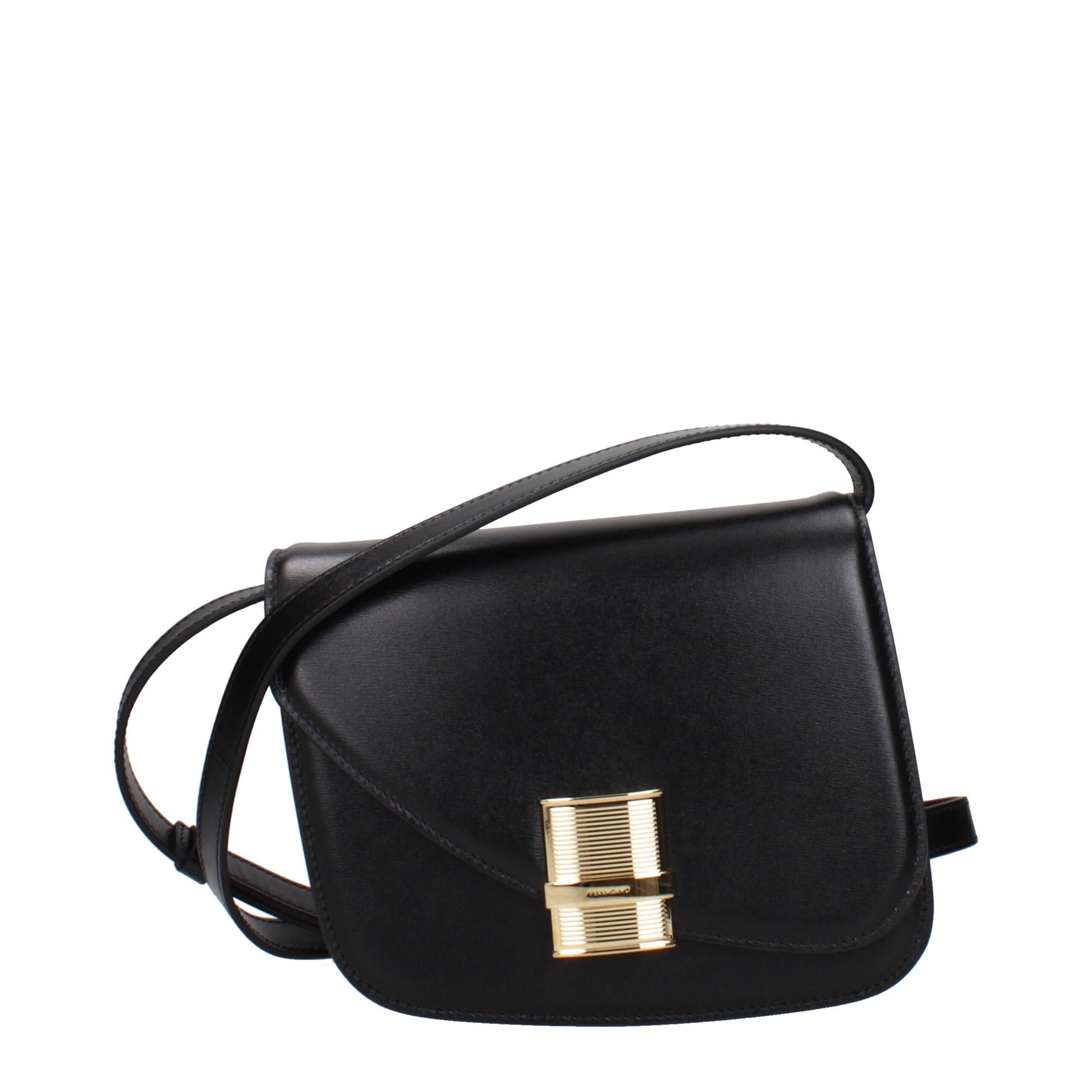Black Leather Crossbody Bag