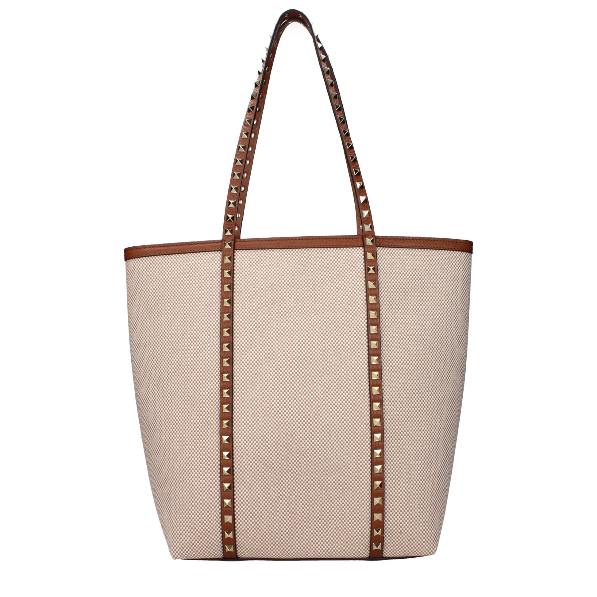 Beige Fabric Shoulder Bag