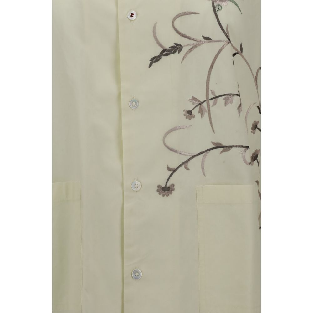 Yellow Cotton Pattern Shirt