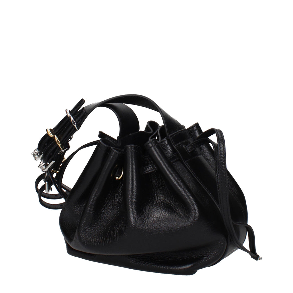 Black Leather Crossbody Bag